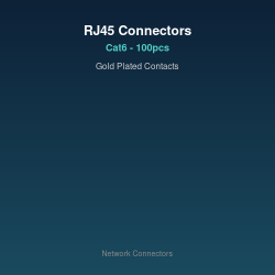 RJ45 Cat6 კონექტორი 100 ცალი