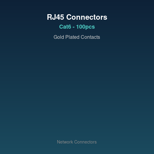 RJ45 Cat6 კონექტორი 100 ცალი